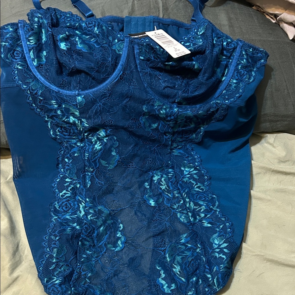 Torrid Teal Lace Chemise